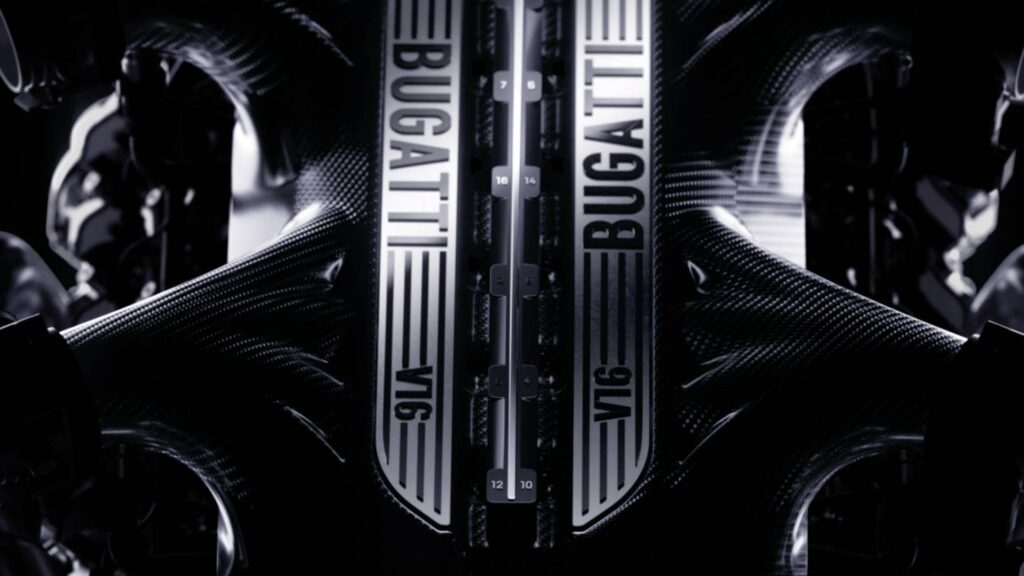 , 1 800 ch, pas de turbo : le nouveau moteur V16 hybride de Bugatti